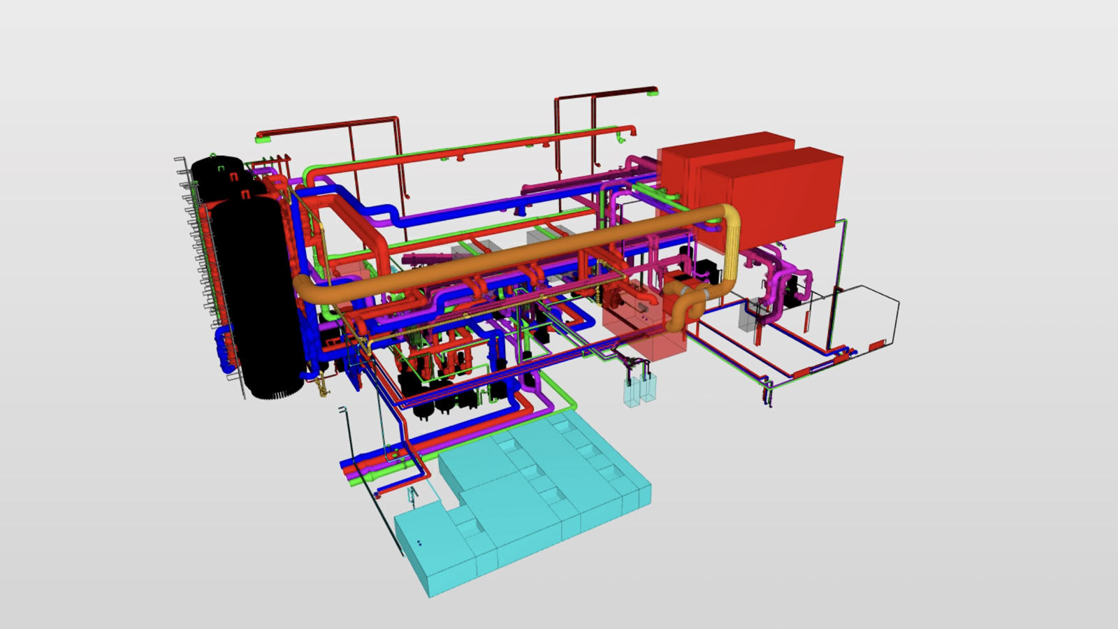 Grafik Energy Hub Heizung und Kälte