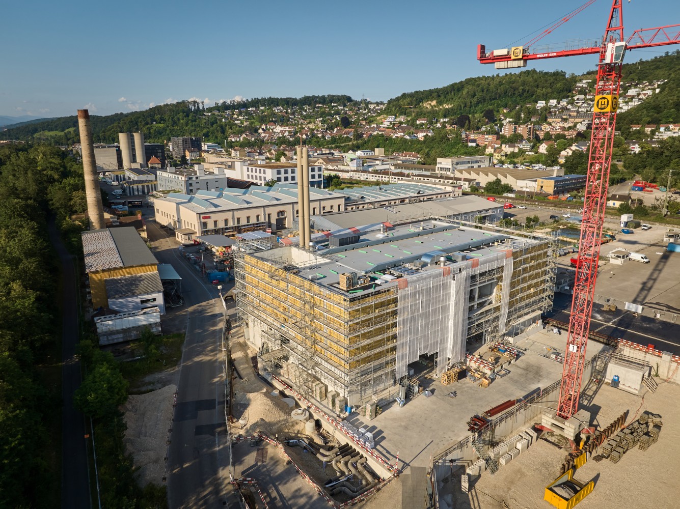 Artikelinhalte Drohnenaufnahme der neuen Energiezentrale
