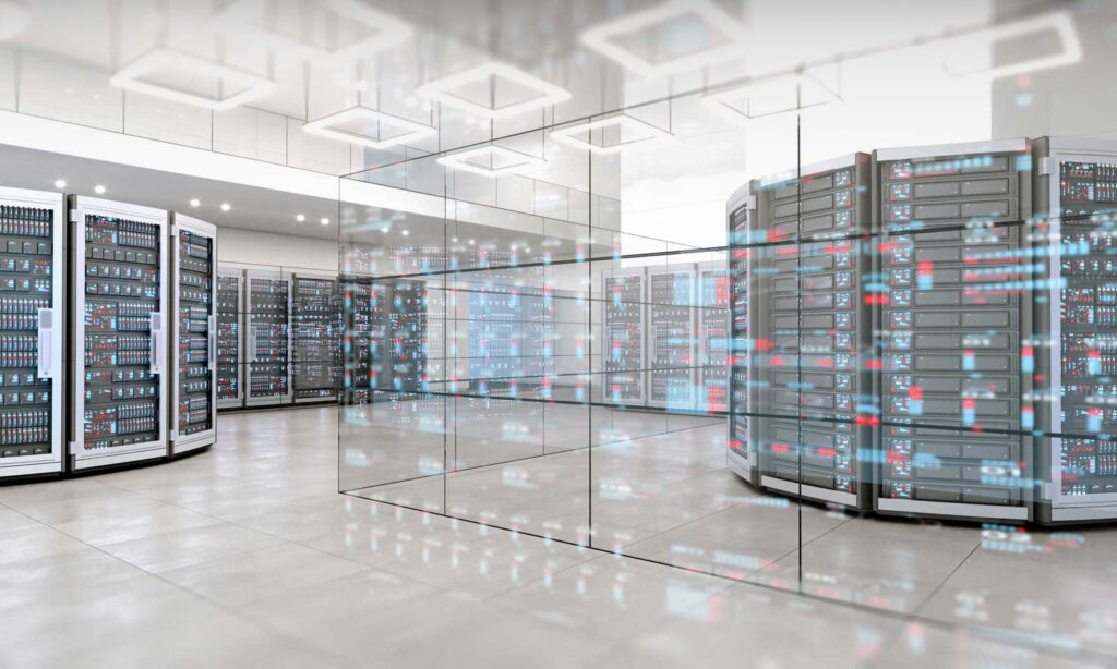 Innenansicht eines Data Centers