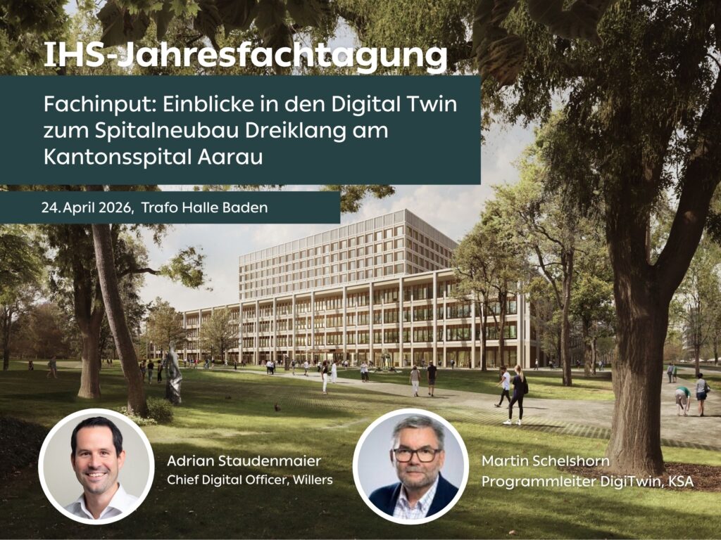 Spitalgebäude und Köpfe